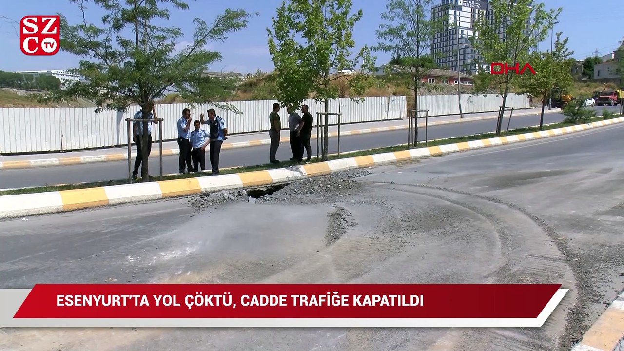 Esenyurt'ta yol çöktü, cadde trafiğe kapatıldı