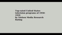 Top 10  United States television programs of 1950 –1959