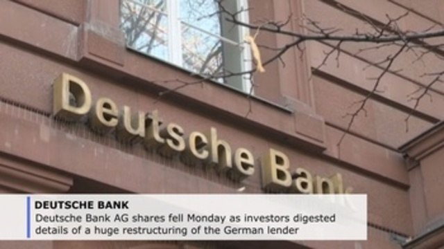 Deutsche Bank shares fall as restructuring begins