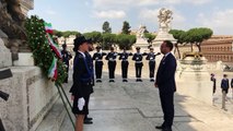Roma - Bonafede allAltare della Patria per gli onori ai caduti della Polizia Penitenziaria (08.07.19)
