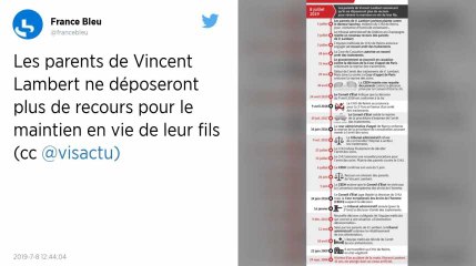 Vincent Lambert. Sa mort est « désormais inéluctable », déclarent ses parents