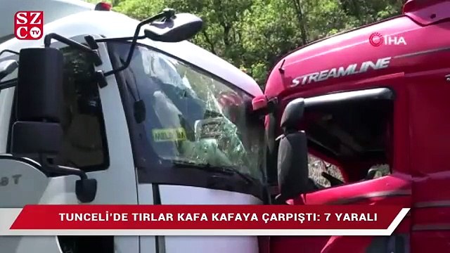 Tunceli’de tırlar kafa kafaya çarpıştı