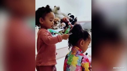 Chicago West Brushes North's Hair-