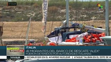 Autoridad italiana detiene a los 41 migrantes del barco Alex