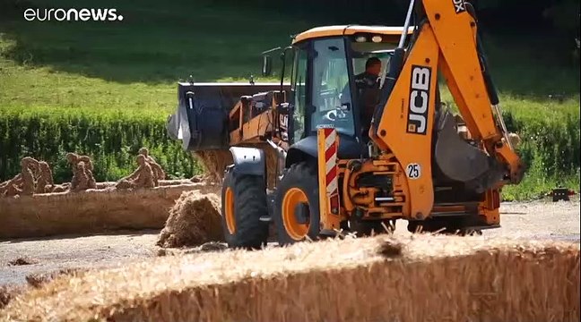 Dans les Alpes françaises, de drôles de sculptures en paille vous saluent