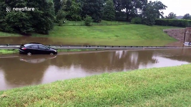 Flash flooding emergency declared in Washington DC area as roads turn into rivers