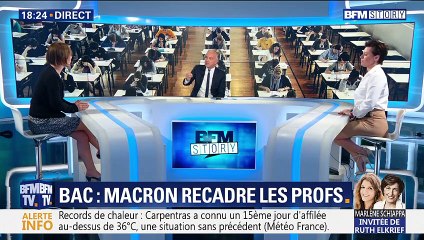 Bac: Emmanuel Macron recadre les profs