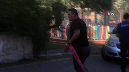 Başkent’te mahalleli el birliği ile yangından otomobil kaçırdı