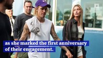 Hailey and Justin Bieber Celebrate Engagement  Anniversary