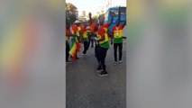رقصة أفريقية من جماهير غانا أمام ملعب الإسماعيلية