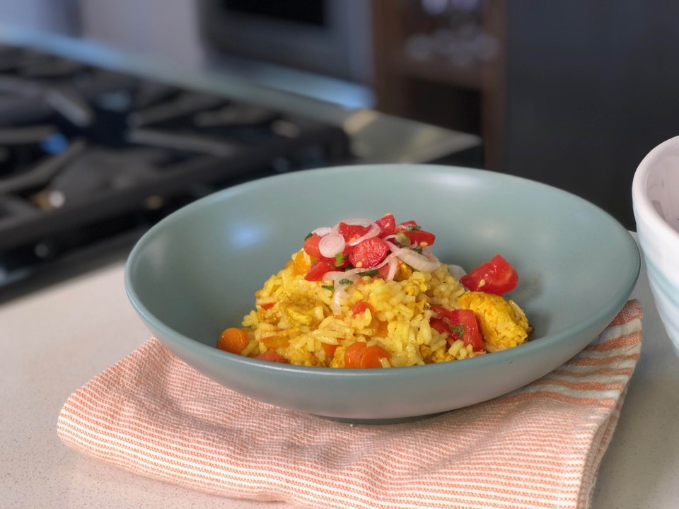 Arroz sefardí con pollo