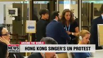 Hong Kong singer-activist brings protests to U.N. rights body, urges action