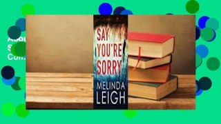 About For Books  Say You're Sorry (Morgan Dane #1) Complete