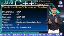 Dr.  Jitender Rai || Struts And its Architecture || MCA || TIAS || TECNIA TV