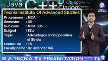 Dr.  Jitender Rai || Advantages And Application of Struts || MCA || TIAS || TECNIA TV