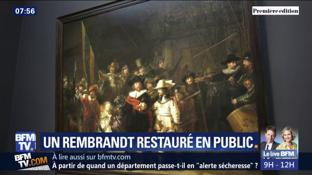 Les visiteurs du Rijksmuseum d'Amsterdam vont pouvoir observer la restauration du célèbre tableau la Ronde de nuit de Rembrandt
