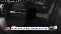 Thieves hit East Valley neighborhoods and steal multiple guns from cars
