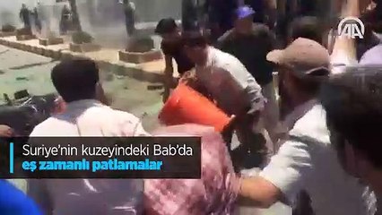 Suriye'nin kuzeyindeki Bab'da eş zamanlı patlamalar
