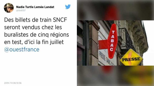 Des billets de train SNCF seront vendus chez les buralistes de cinq régions en test, d'ici la fin juillet