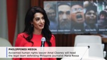 Amal Clooney to lead Duterte critic Maria Ressa's legal team