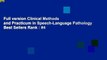 Full version Clinical Methods and Practicum in Speech-Language Pathology Best Sellers Rank : #4