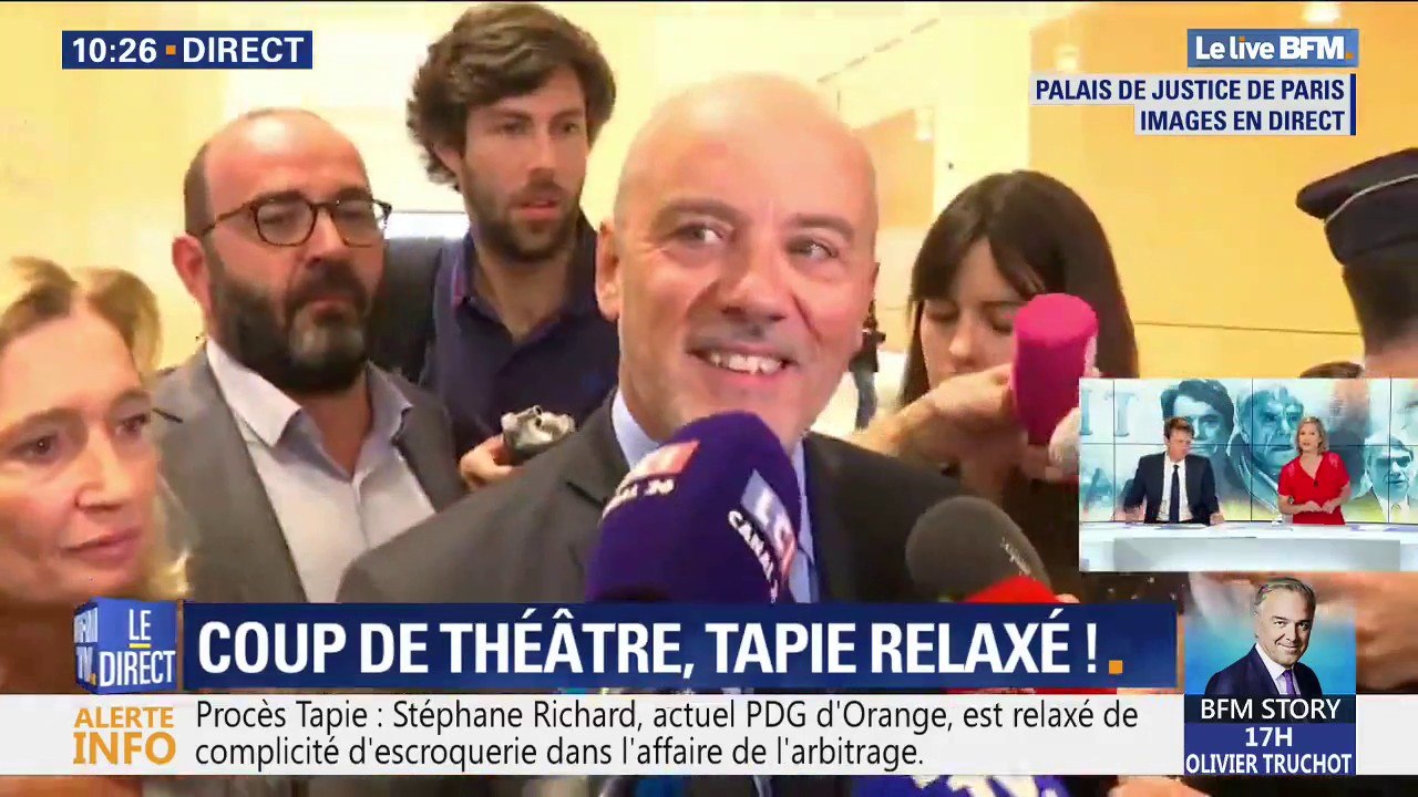 Affaire de l'arbitrage du Crédit Lyonnais: relaxé, Stéphane Richard fait part de "son immense soulagement"