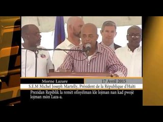 Remise des travaux de construction de logements dans la zone de Morne Lazare