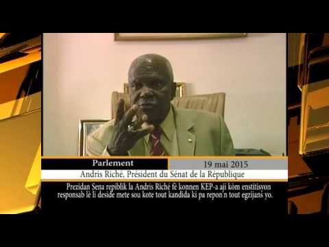 L'intervention du Président du Sénat , Andris Riché sur l'organisation des élections