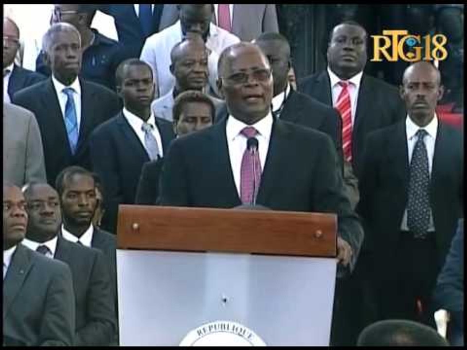 Installation Mr. Enex Jean-Charles comme nouveau chef du gouvernement haïtien.