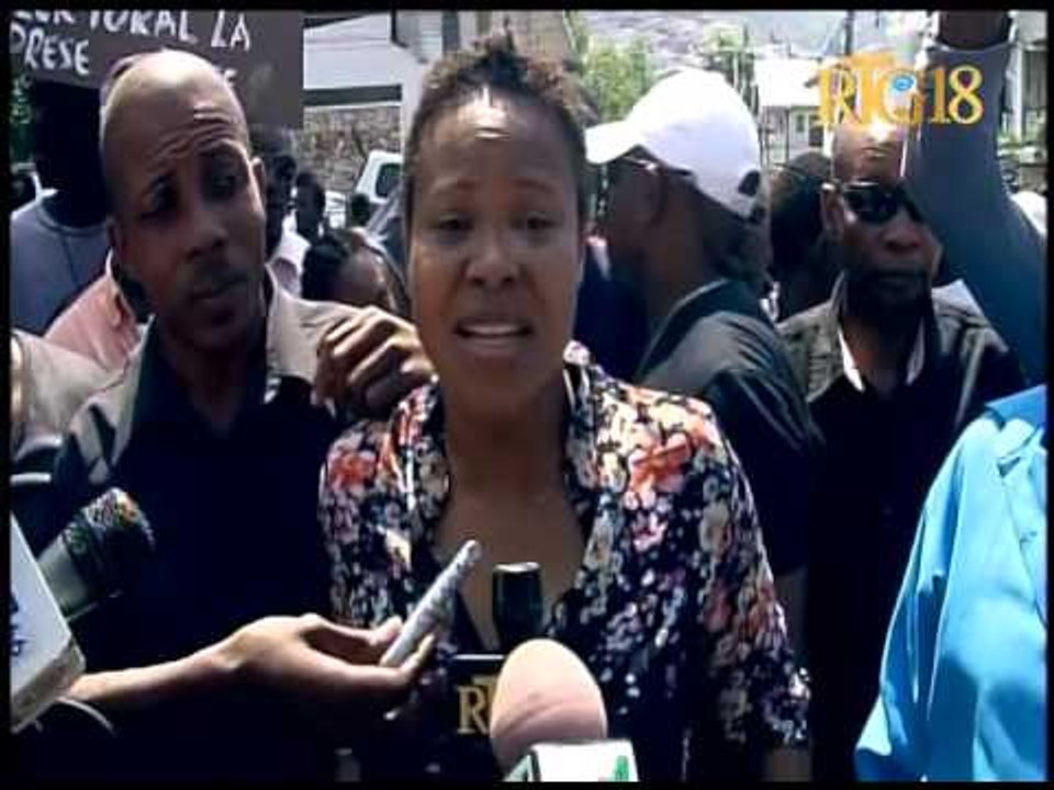 Les partisants du PHTK ont manifesté dans les rues de Port-au-prince, ce mardi 12 avril 2016.