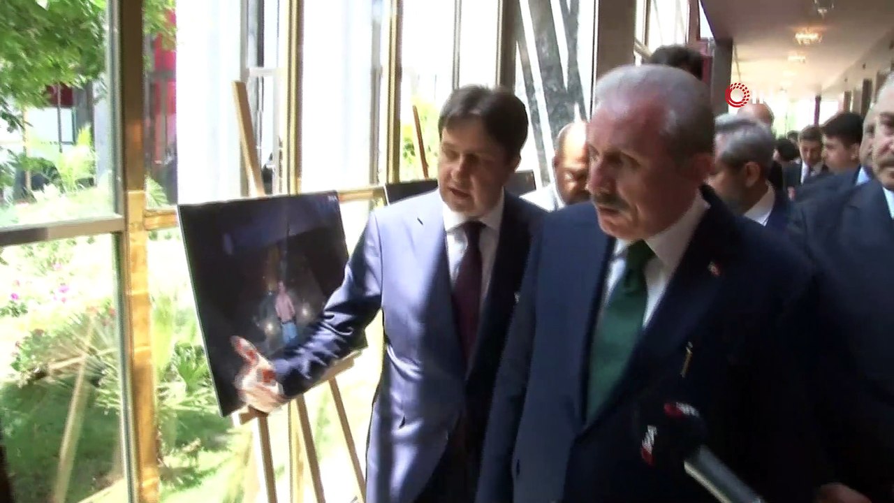 TBMM Başkanı Şentop,  İhlas Haber Ajansı'nın '15 Temmuz Hain Darbe Girişimi Sergisi'ni gezdi