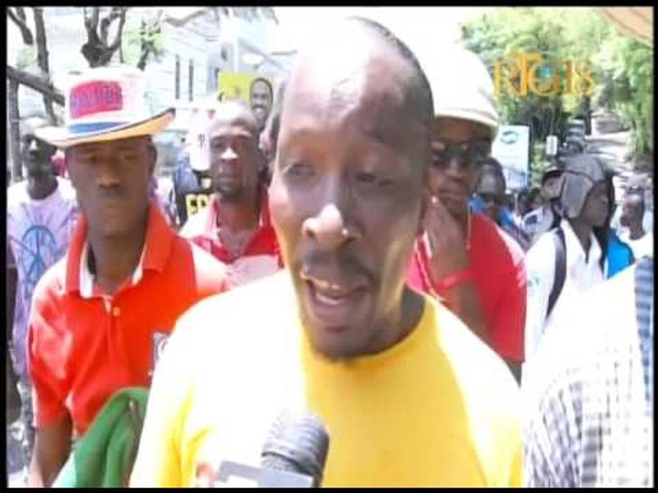 Les partisants du PHTK ont manifesté dans les rues de Port-au-Prince, ce jeudi 14 avril 2016