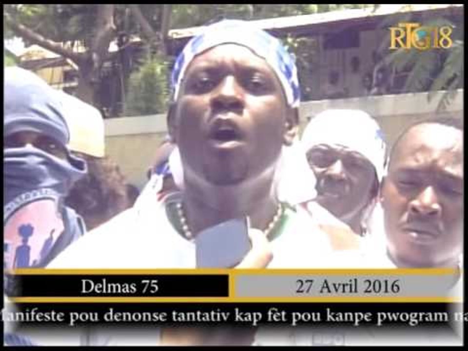 Des employés du programme social ''EDE PEP'' ont manifesté dans les rues de Port-au-Prince.