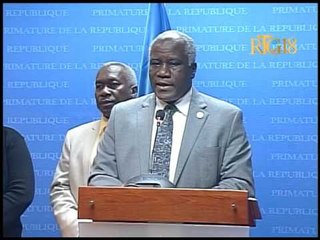 Le Ministre de l'Intérieur, François Anick Joseph a présenté le bilan des fortes pluies.