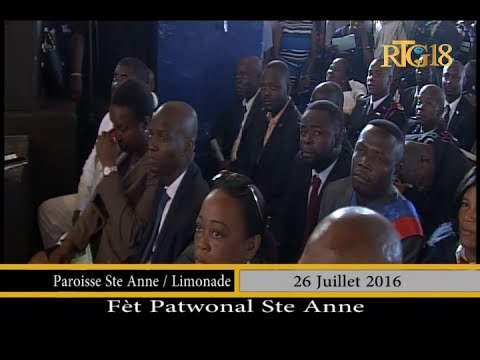 Jovenel MOISE, le candidat à la présidence assiste à la fête patronale de Ste Anne.