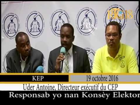 Conseil Electoral Provisoire / Conférence de presse, 19 octobre 2016