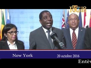 Le Premier ministre, Enex Jean-Charles au siège de l'ONU