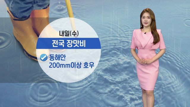 [날씨] 내일 전국에 장맛비...동해안 최고 200mm 이상 / YTN