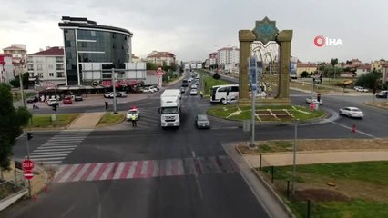 Aksaray'da 1 ayda 385 araç trafikten men edildi