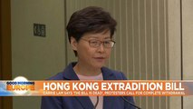 Hong Kong's Carrie Lam says controversial extradition bill is 'dead'