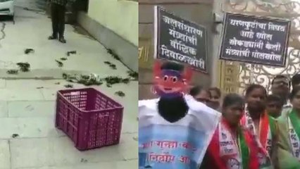 Ratnagiri Tiware Dam हादसे के बाद मंत्री Tanaji Sawant के घर के बाहर फेंके Crabs | वनइंडिया हिंदी