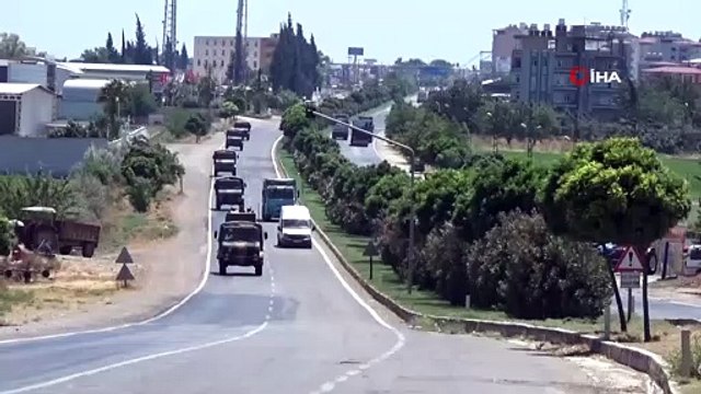 Süriye Sınır Hattına 150 Araçlık Askeri Konvoy