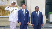 Roma - Conte accoglie il Presidente del Mozambico a Palazzo Chigi (09.07.19)