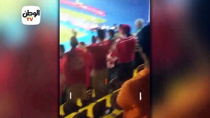 فرحة الجماهير التونسية لحظة تسجيل  ساسي الضربة الأخيرة