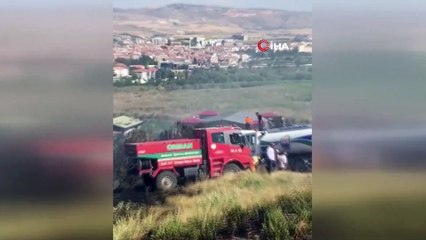 Gölbaşı'nda ormanlık alanda yangın