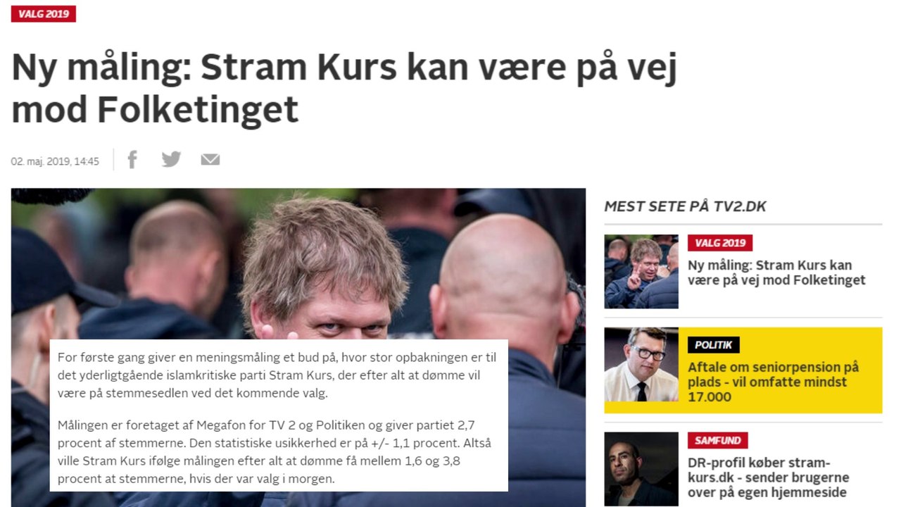 Rasmus Paludan står til at komme i Folketinget