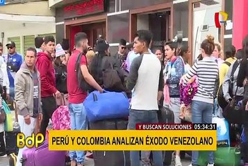 Скачать видео: Perú y Colombia buscan soluciones para crisis migratoria venezolana