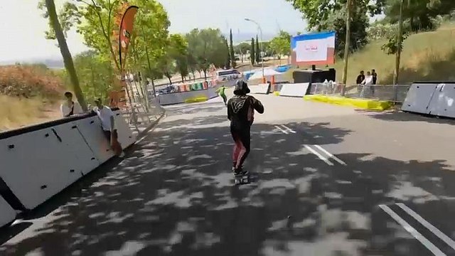 Watch: Racers whizz downhill at the World Roller Games