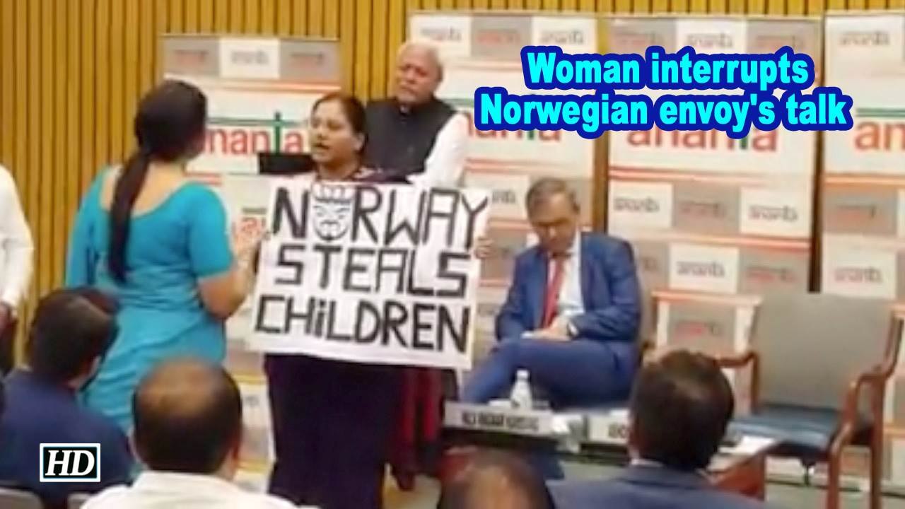 'Norway steals children', woman interrupts Norw...