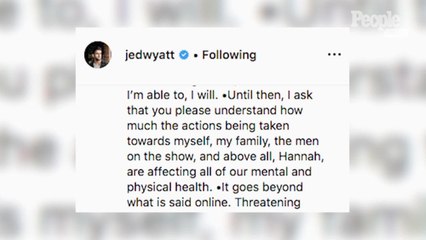 'Bachelorette's Jed Wyatt Speaks Out After Ex's Claims: His Family Is Being 'Verbally Attacked'